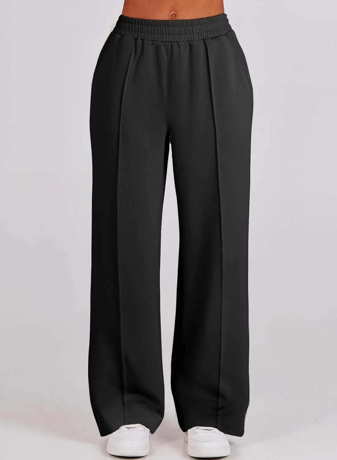 Aleumdr Two Piece Outfits Half Zip Sweatshirt Sweatsuit Lounge Sets for Women Matching Set Wide Leg Sweatpant Tracksuit