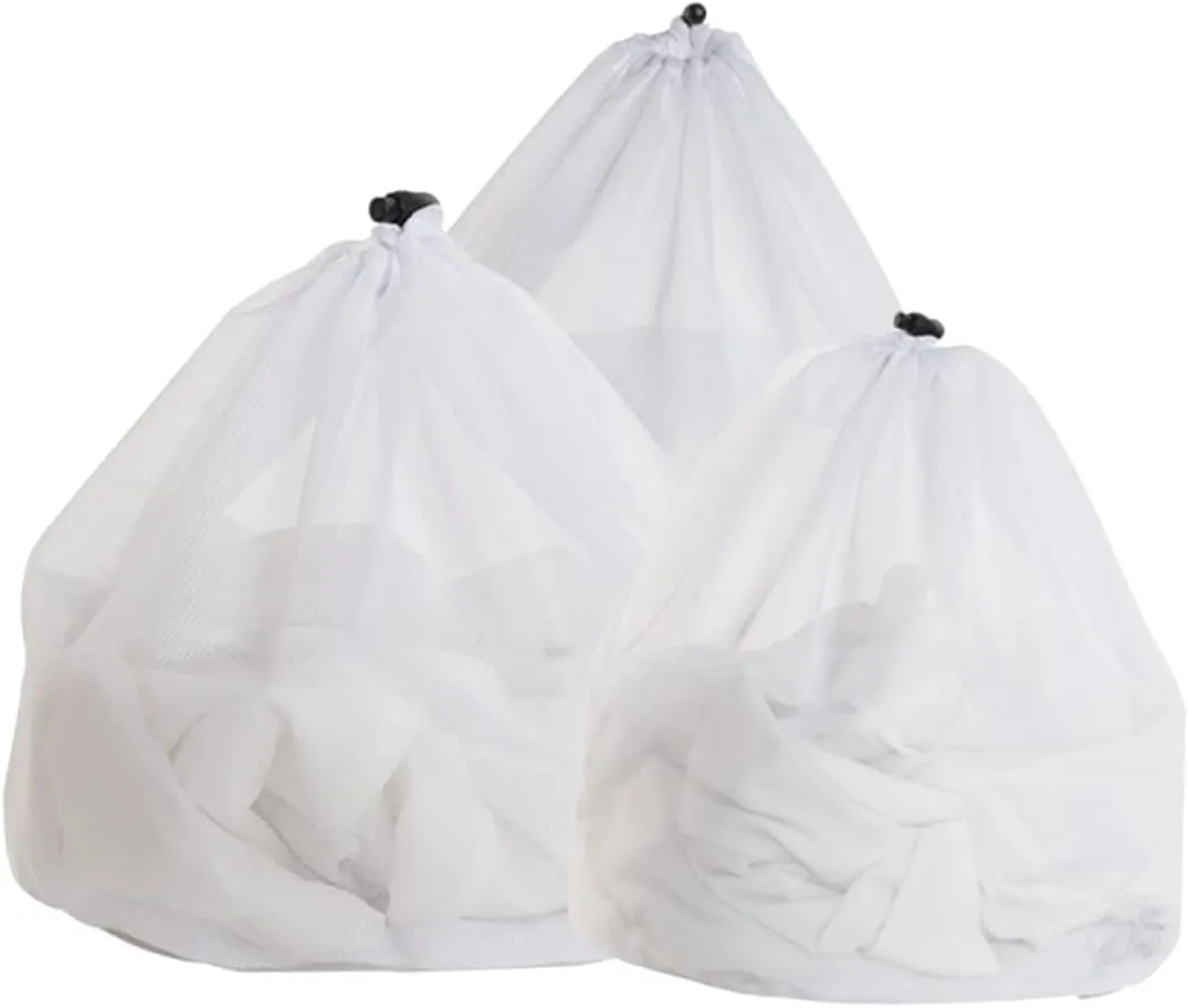 Alipis Travel Laundry Washer Bag Set 3pcs Mesh Laundry Bag Polyester Easy Storage
