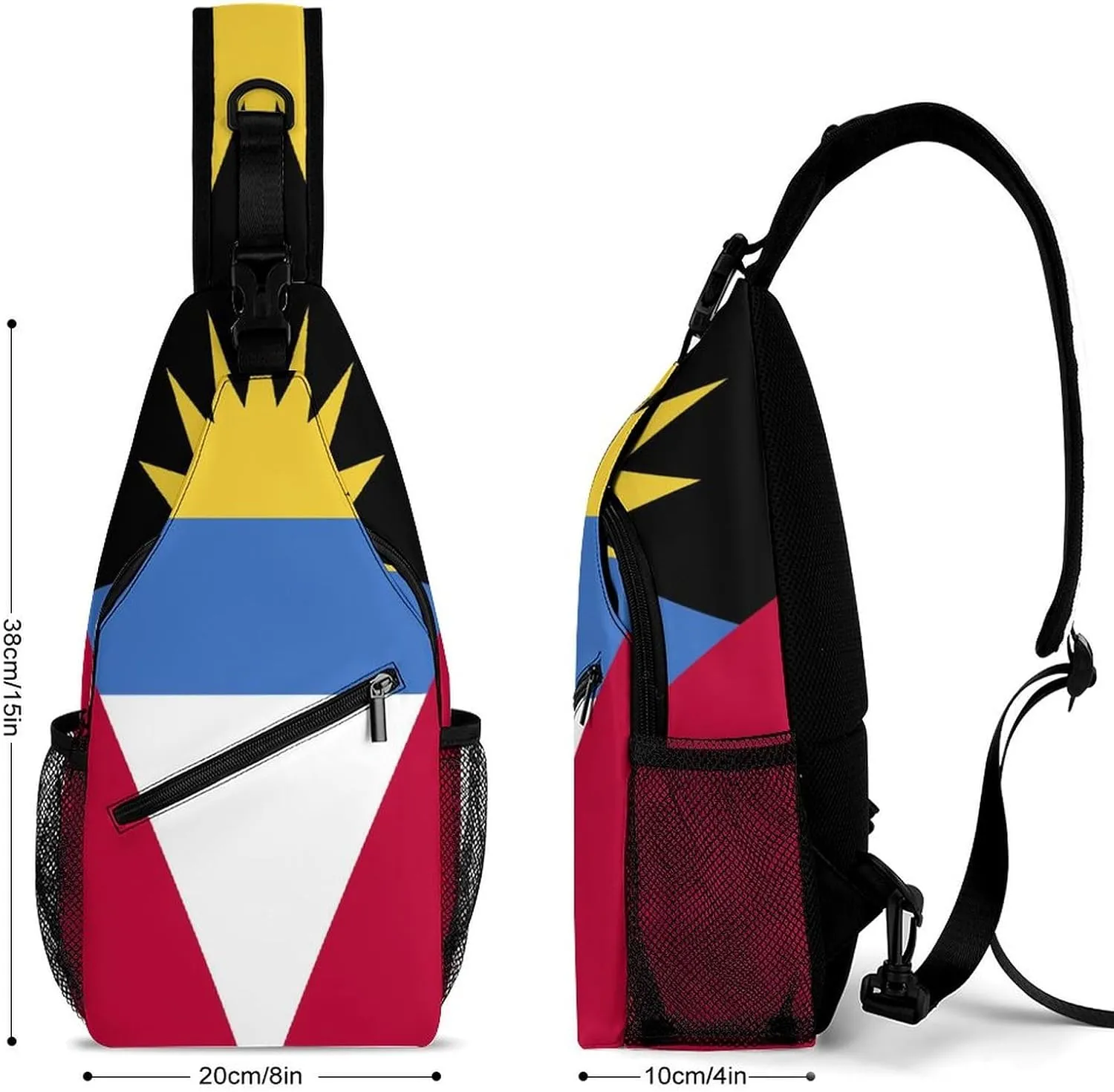 America Usa Flag-Retro Sling Bag Crossbody Chest Bag Shoulder Bag For Travel Hiking Cycling Camping
