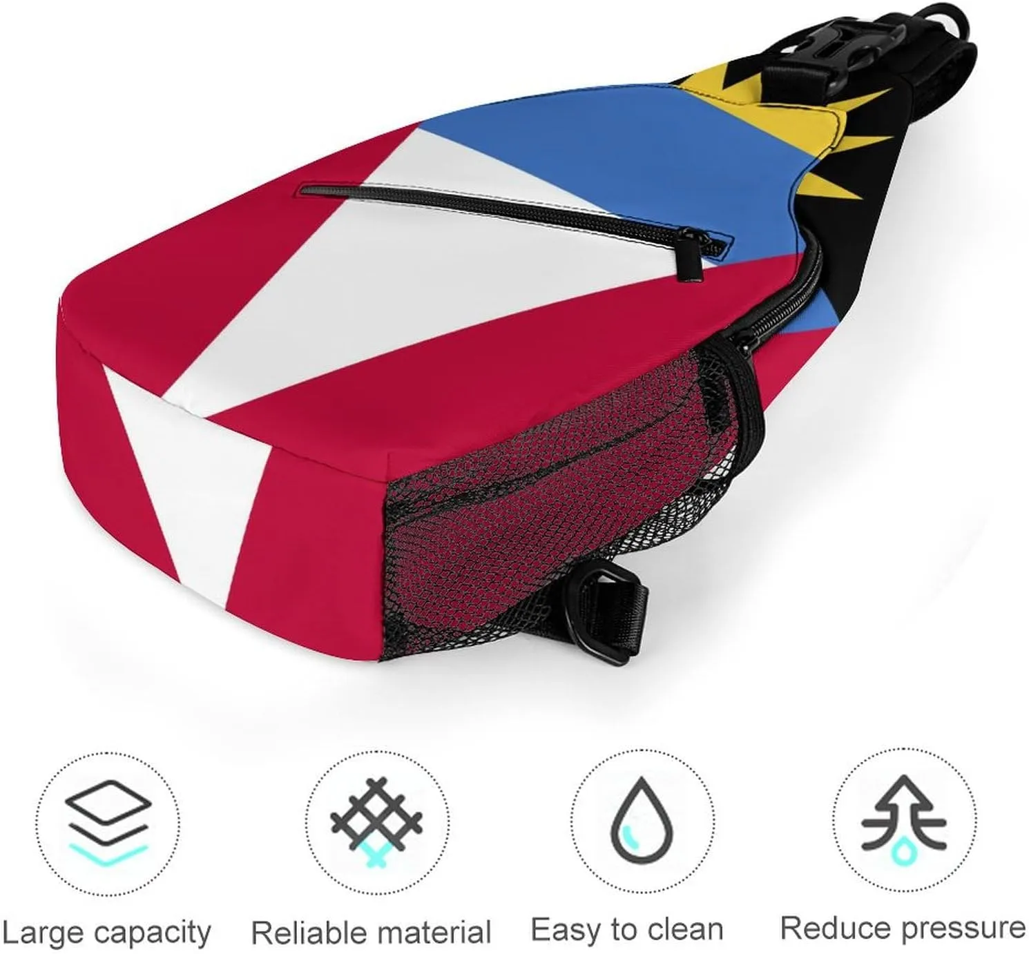 America Usa Flag-Retro Sling Bag Crossbody Chest Bag Shoulder Bag For Travel Hiking Cycling Camping