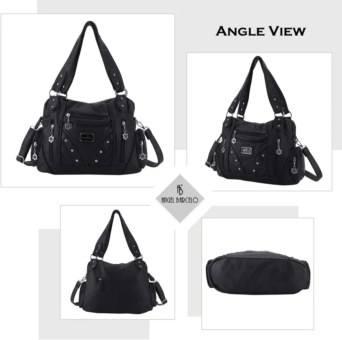 Angel Barcelo Hobo Bag for Women Crossbody Purse and Handbags Ladies Shoulder Bags