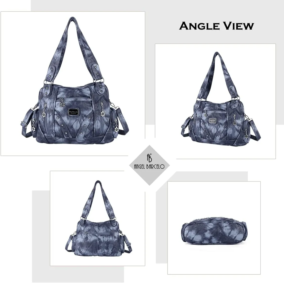 Angel Barcelo Hobo Bag for Women Crossbody Purse and Handbags Ladies Shoulder Bags