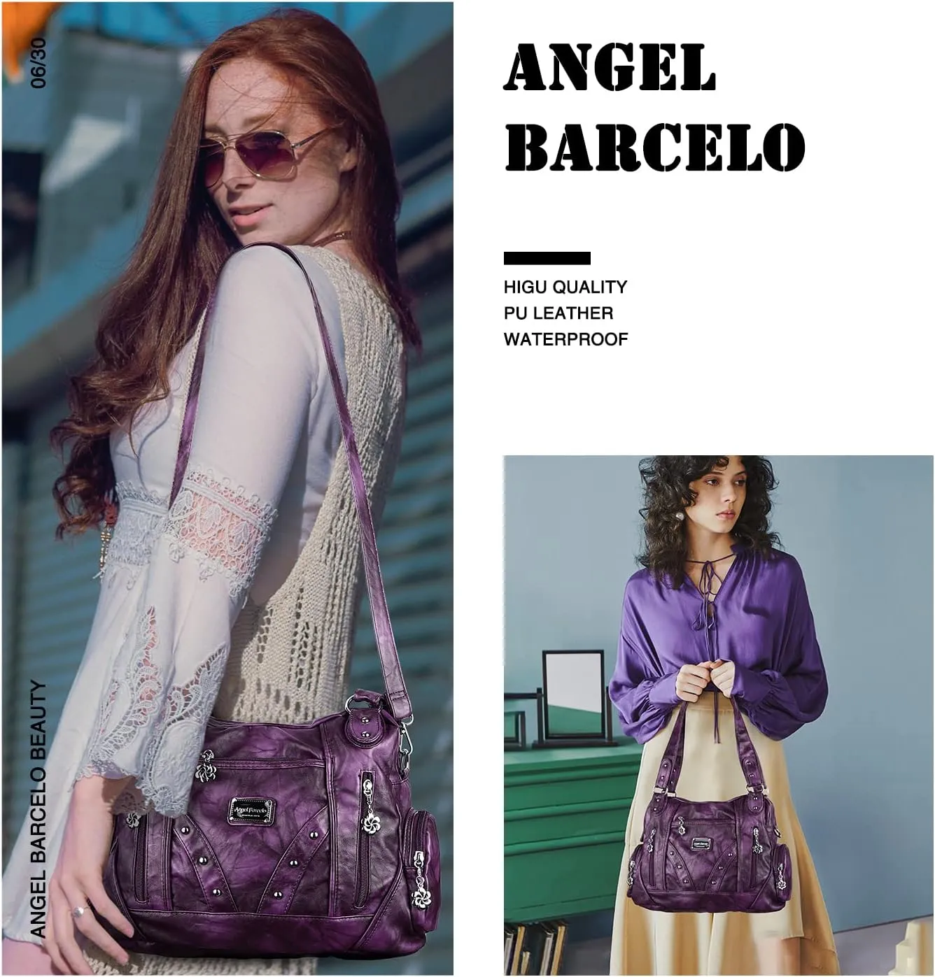 Angel Barcelo Hobo Bag for Women Crossbody Purse and Handbags Ladies Shoulder Bags