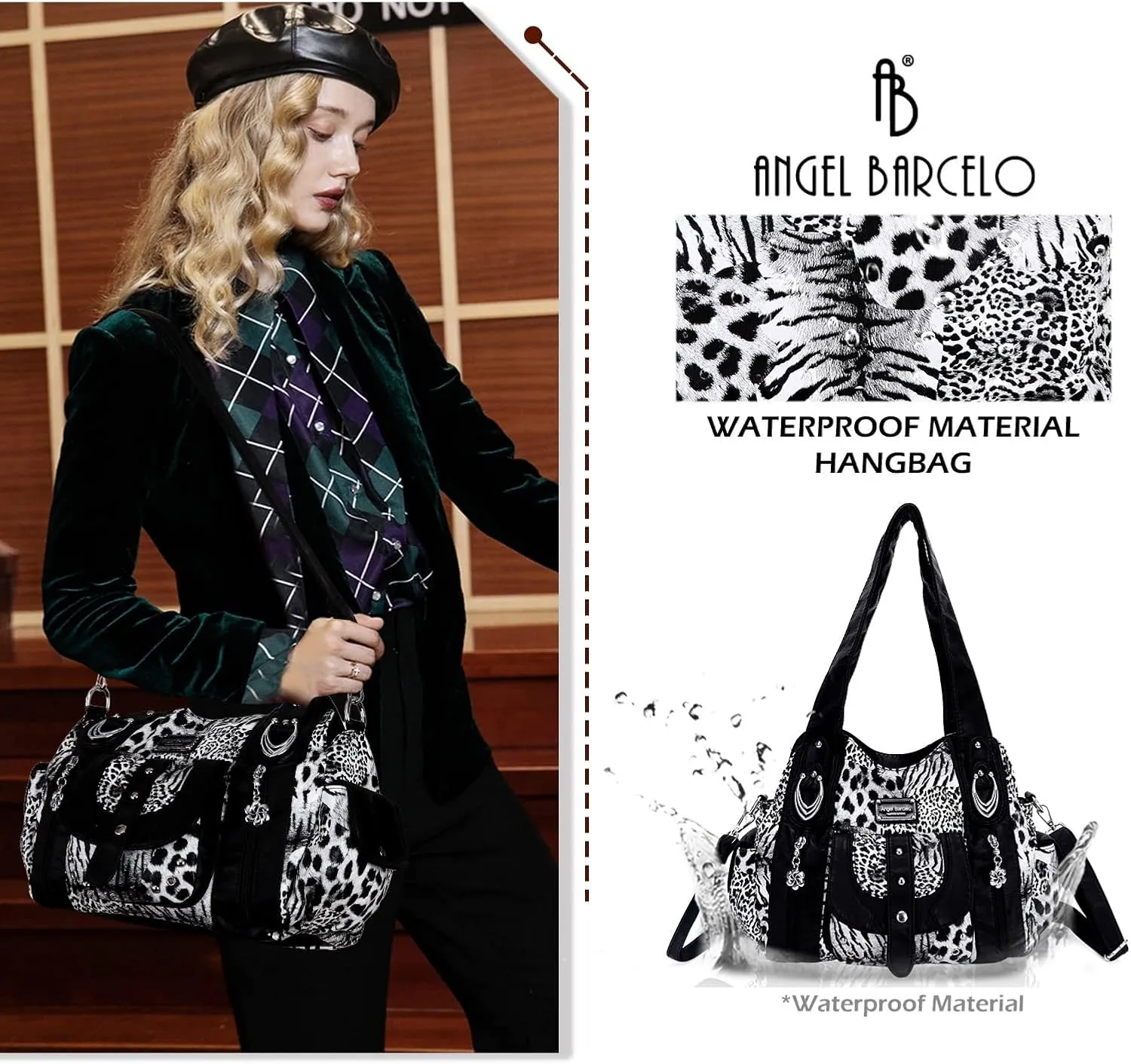 Angel Barcelo Hobo Bag for Women Crossbody Purse and Handbags Shoulder Bags