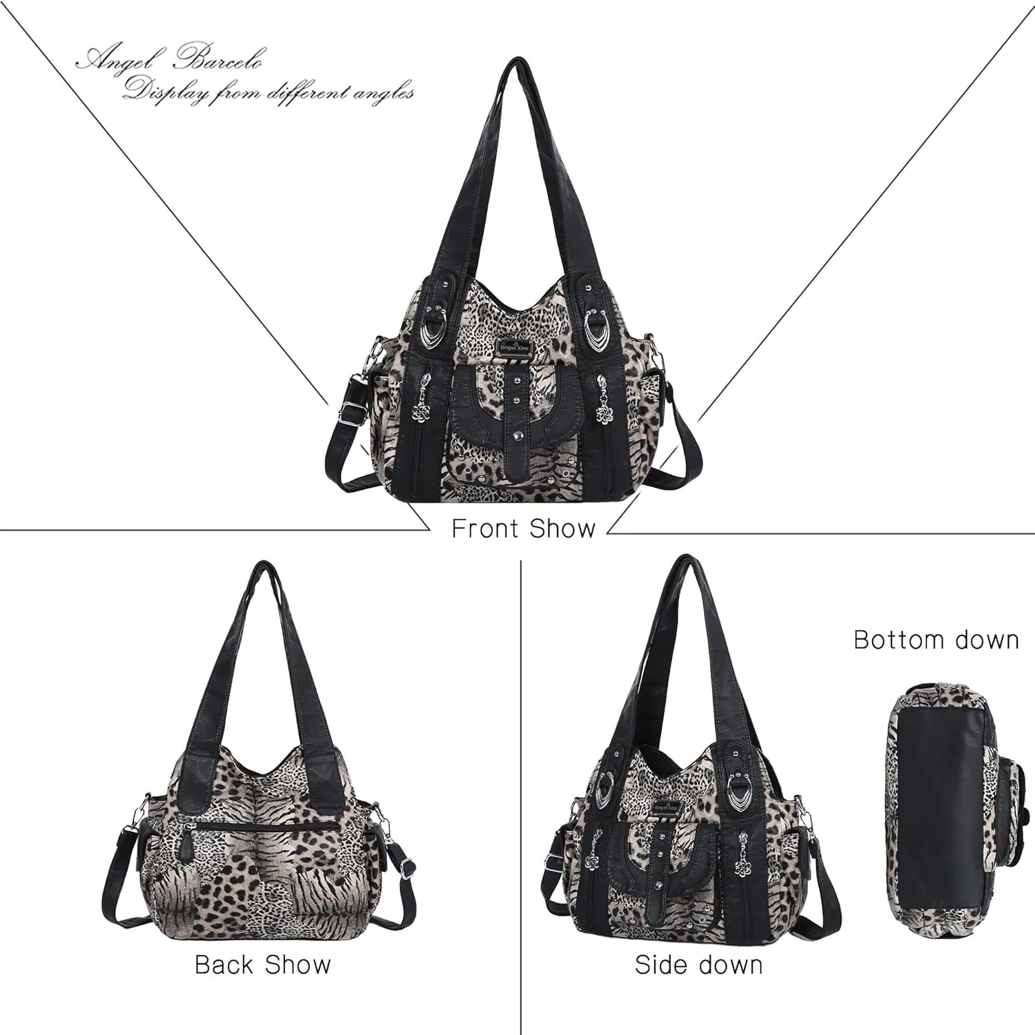 Angel Barcelo Hobo Bag for Women Crossbody Purse and Handbags Shoulder Bags