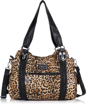 Angel Barcelo Roomy Fashion Hobo Womens Handbags Ladies Purse Satchel Shoulder Bags Tote Washed Leather Bag