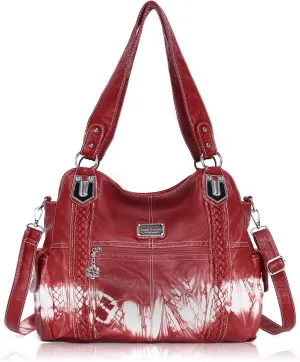 Angel Barcelo Roomy Fashion Hobo Womens Handbags Ladies Purse Satchel Shoulder Bags Tote Washed Leather Bag