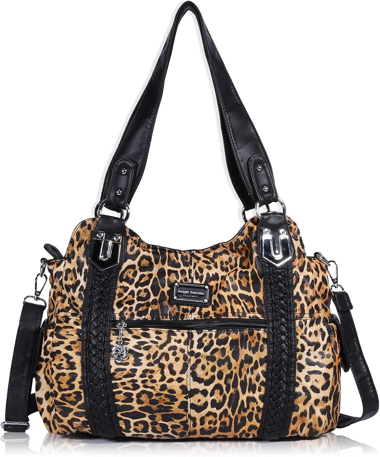 Angel Barcelo Roomy Fashion Hobo Womens Handbags Ladies Purse Satchel Shoulder Bags Tote Washed Leather Bag