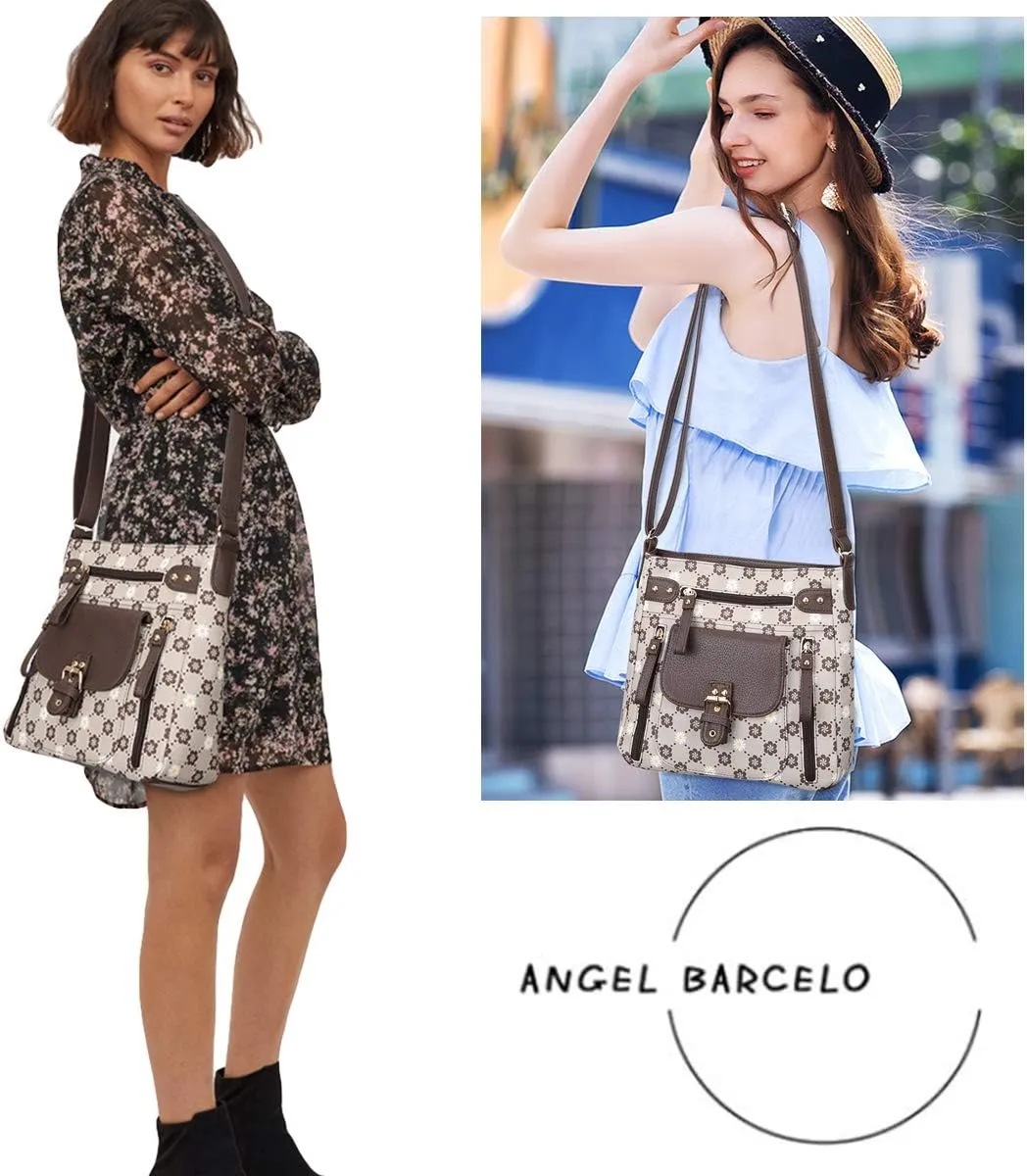 Angel Kiss Crossbody Bags Shoulder Bags and Handbags for Women Multi Pocket Daily Soft Hobo Purses Medium Size