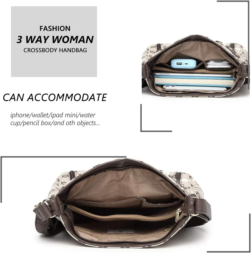 Angel Kiss Crossbody Bags Shoulder Bags and Handbags for Women Multi Pocket Daily Soft Hobo Purses Medium Size