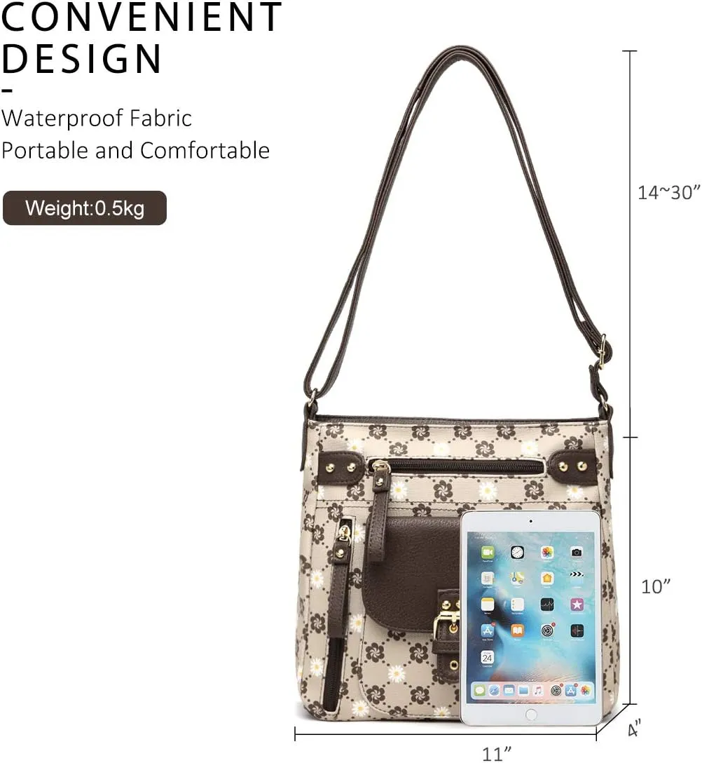 Angel Kiss Crossbody Bags Shoulder Bags and Handbags for Women Multi Pocket Daily Soft Hobo Purses Medium Size
