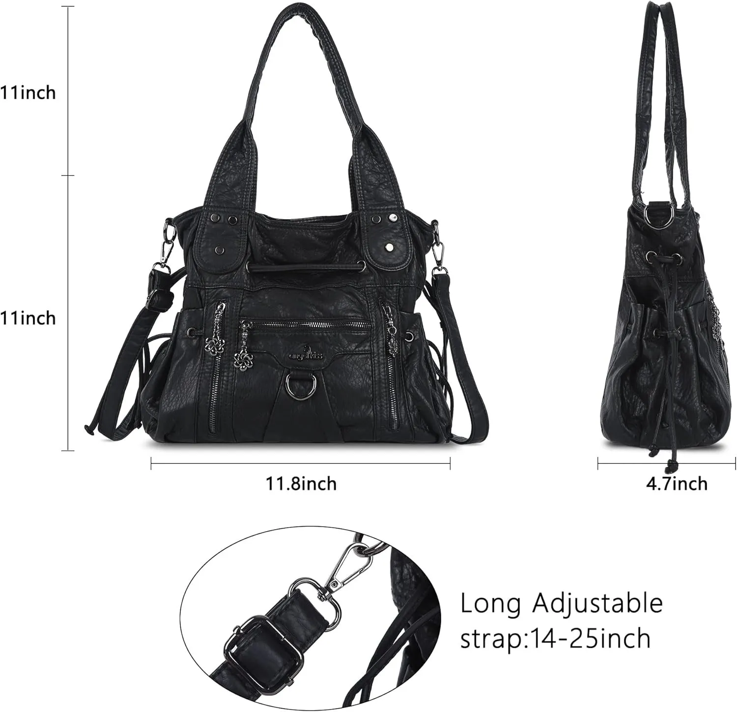 Angel Kiss Hobo Bags for Women Fashion Shoulder Bag Ladies Purses and Handbags Roomy Tote Bags Purse with Crossbody Strap