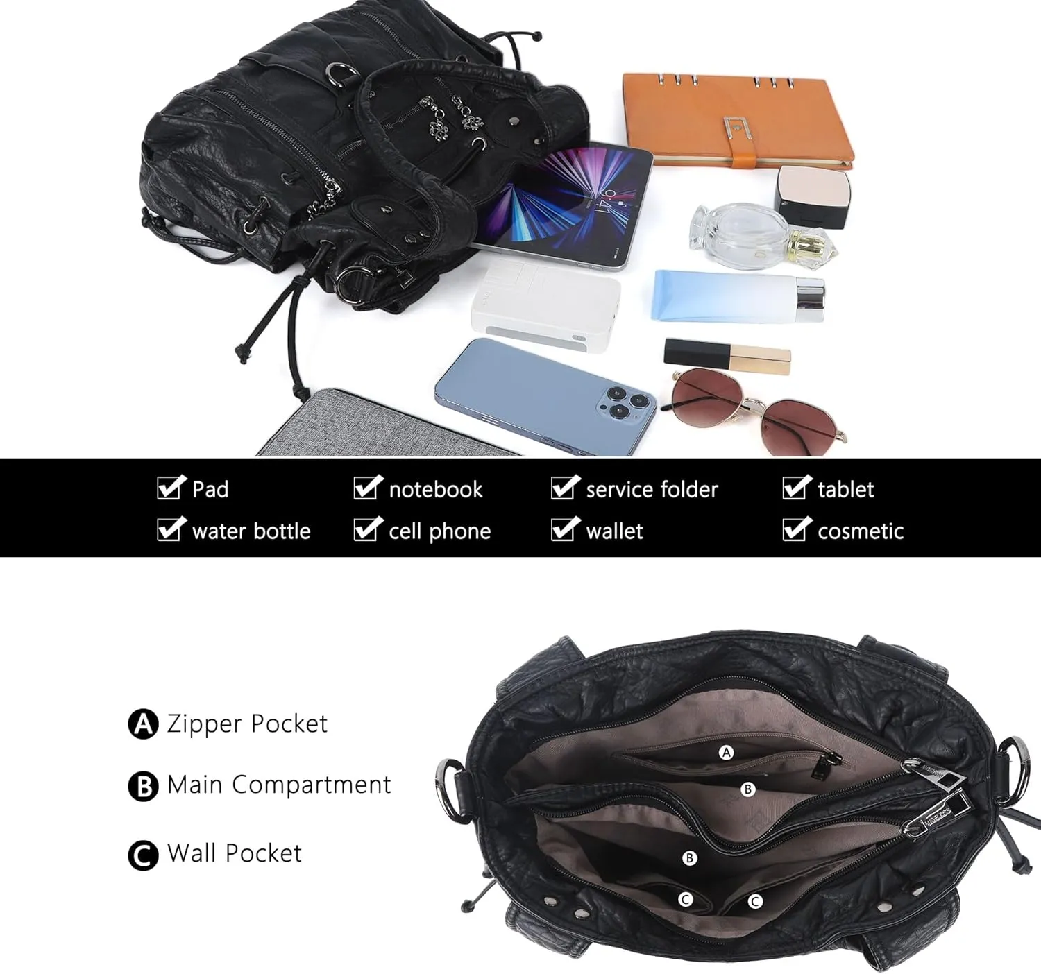 Angel Kiss Hobo Bags for Women Fashion Shoulder Bag Ladies Purses and Handbags Roomy Tote Bags Purse with Crossbody Strap