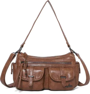 Angel Kiss Hobo Purses for Women Crossbody Shoulder Bag Ladies Multi Pocket Handbags with Adjustable Shoulder Strap