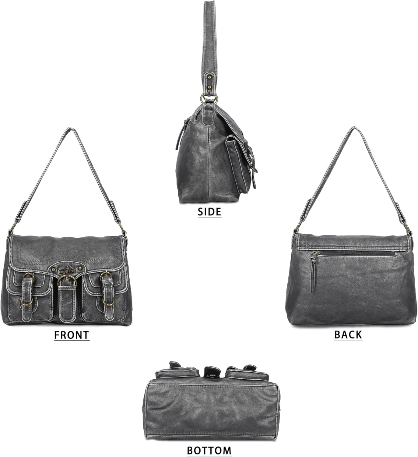 Angel Kiss Purses and Handbags for Women,Vegan Leather Hobo Purses Crossbody Hobo Bag Tote Satchel Handbags