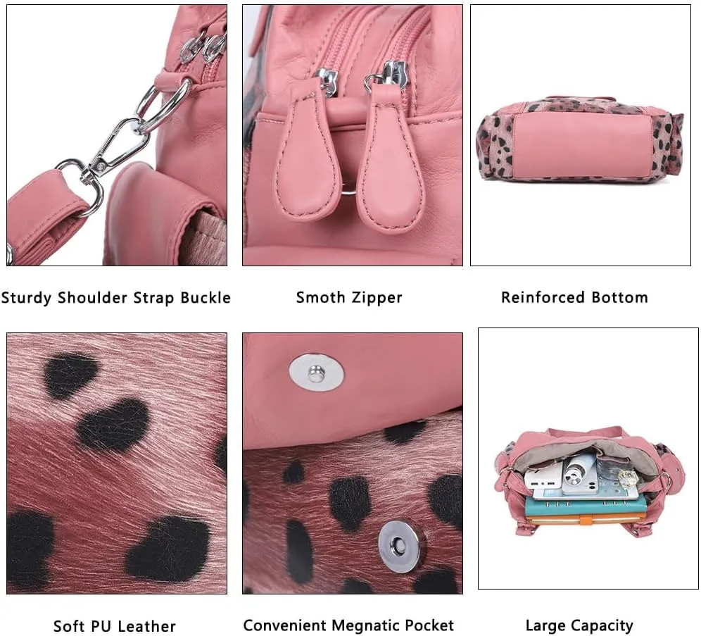 Angel Kiss Purses for Women, Large Shoulder Bag Hobo Tote Purse Mutipocket Faux Leather Satchel Hobo Purse
