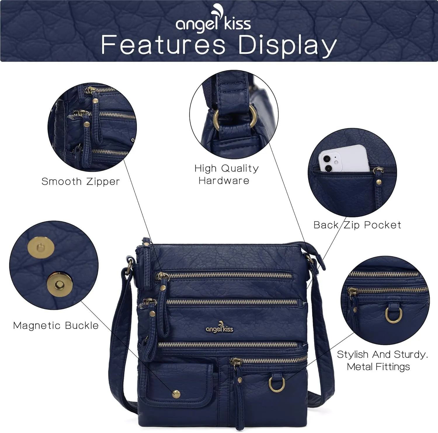 Angel Kiss Small Shoulder Bag for Women Crossbody Purses and Handbags Multi Pockets Hobo Bags