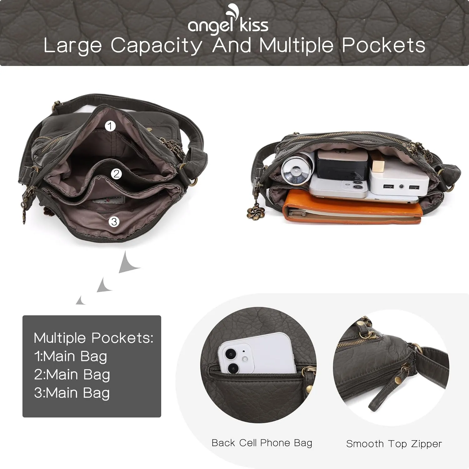 Angel Kiss Small Shoulder Bag for Women Crossbody Purses and Handbags Multi Pockets Hobo Bags