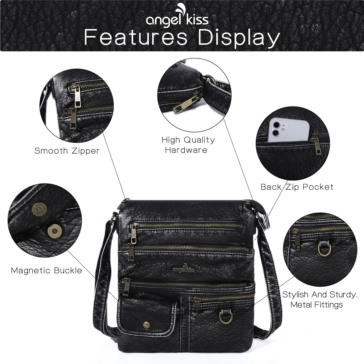 Angel Kiss Small Shoulder Bag for Women Crossbody Purses and Handbags Multi Pockets Hobo Bags