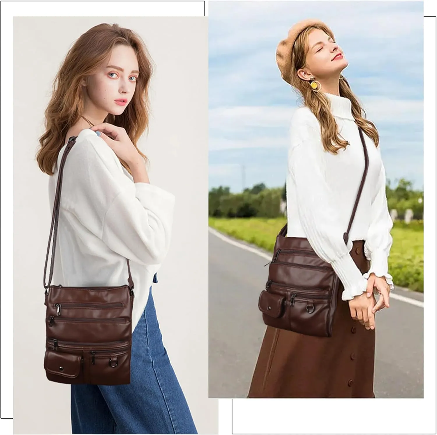Angel Kiss Small Shoulder Bag for Women Crossbody Purses and Handbags Multi Pockets Hobo Bags