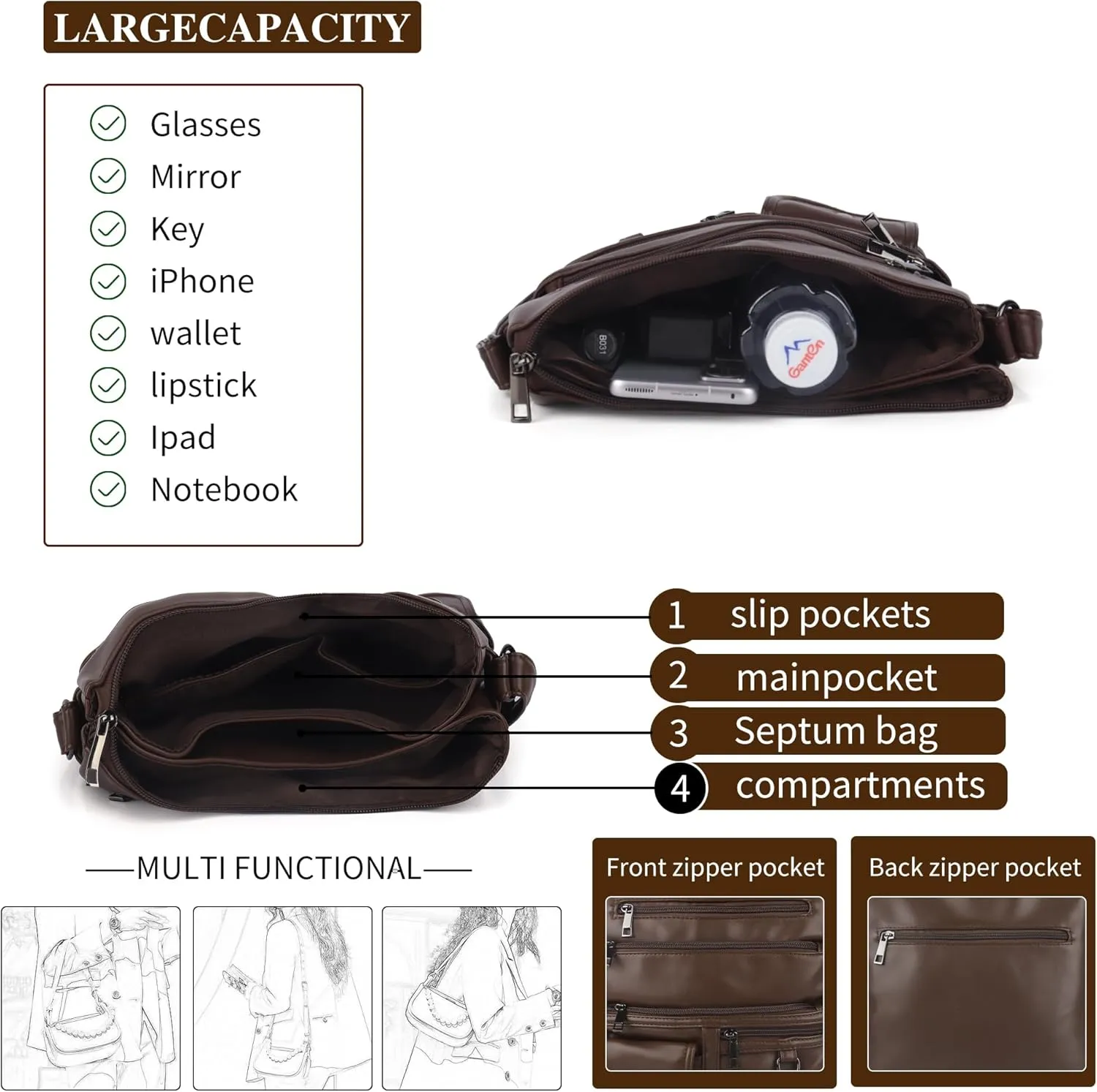 Angel Kiss Small Shoulder Bag for Women Crossbody Purses and Handbags Multi Pockets Hobo Bags