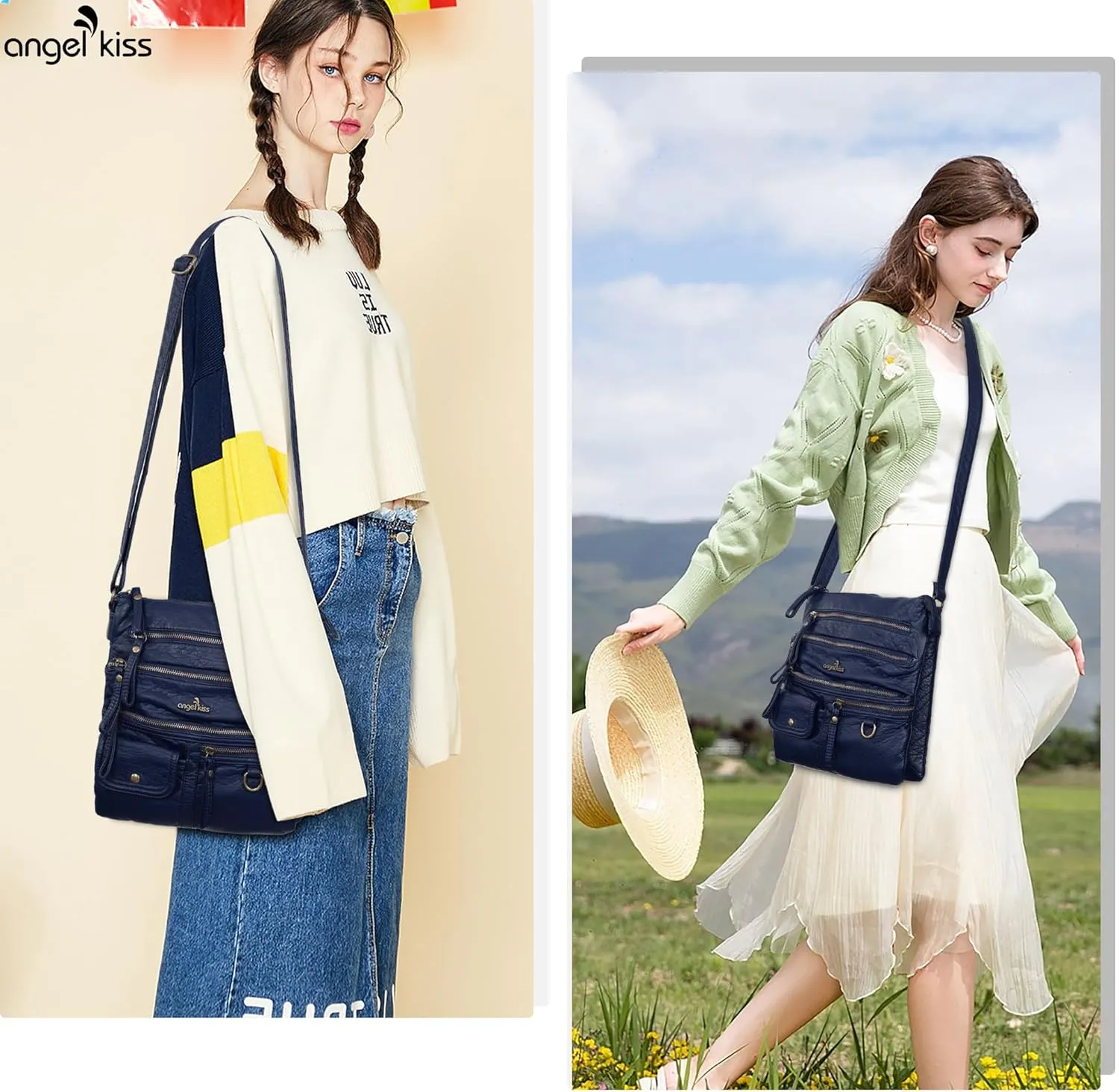 Angel Kiss Small Shoulder Bag for Women Crossbody Purses and Handbags Multi Pockets Hobo Bags