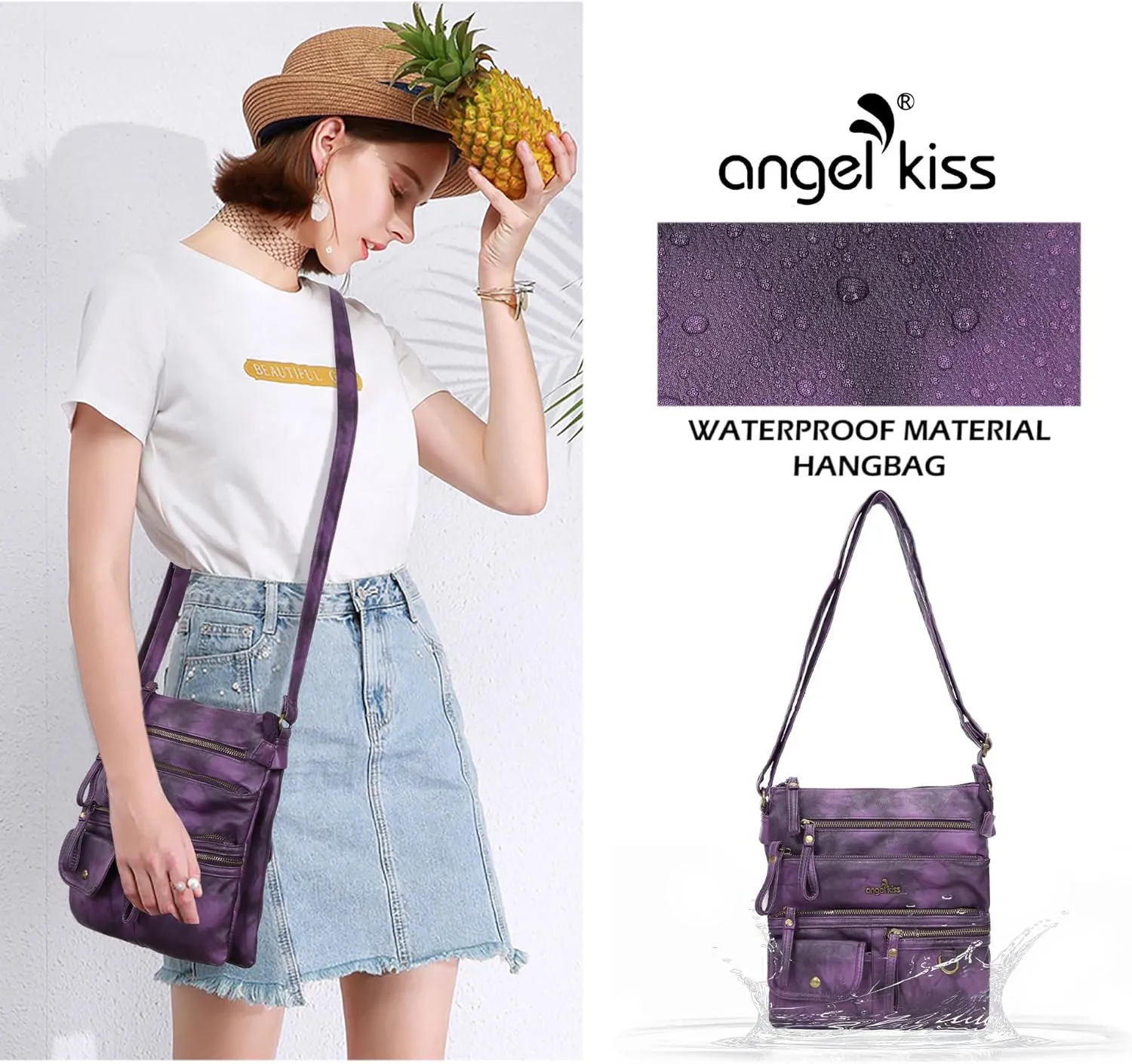 Angel Kiss Small Shoulder Bag for Women Crossbody Purses and Handbags Multi Pockets Hobo Bags