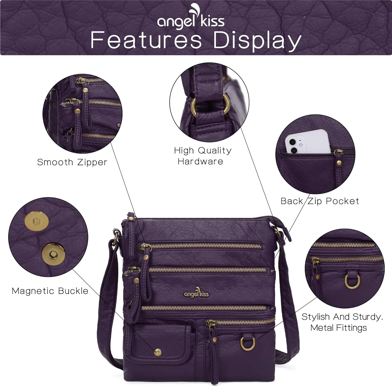 Angel Kiss Small Shoulder Bag for Women Crossbody Purses and Handbags Multi Pockets Hobo Bags
