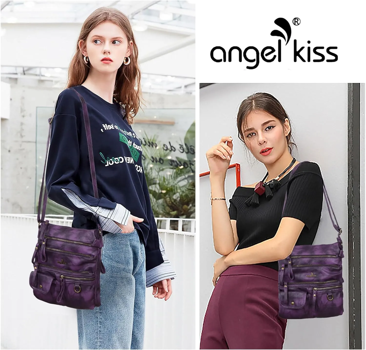 Angel Kiss Small Shoulder Bag for Women Crossbody Purses and Handbags Multi Pockets Hobo Bags