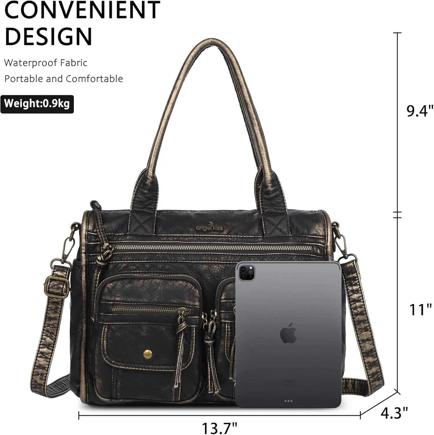 Angelkiss Purses and Handbag for Women Soft Leather Hobo Bags Satchel Shoulder Bags Ladies Tote Crossbody Bag
