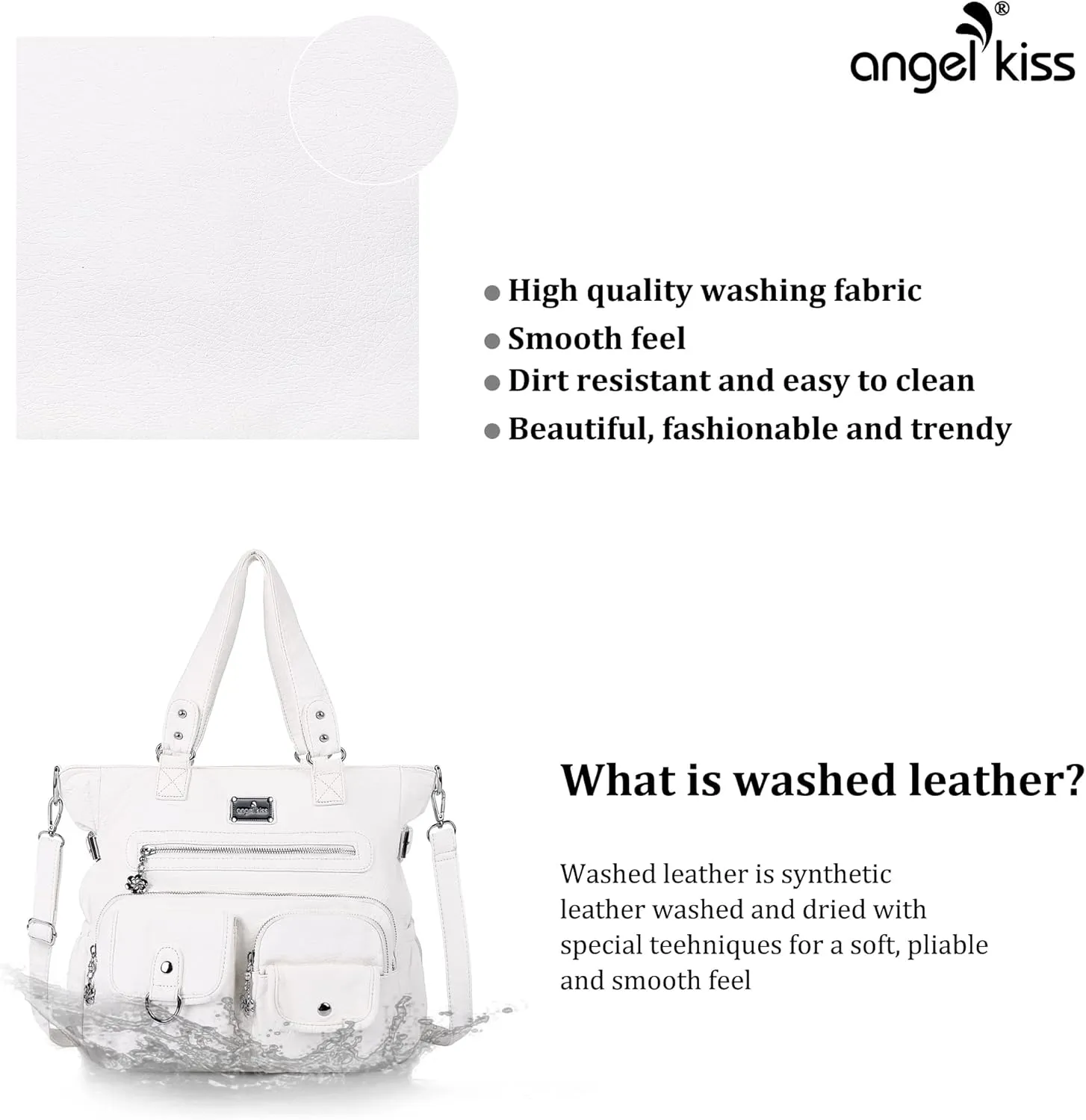 Angelkiss Purses and Handbag for Women Soft Leather Hobo Bags Satchel Shoulder Bags Ladies Tote Crossbody Bag
