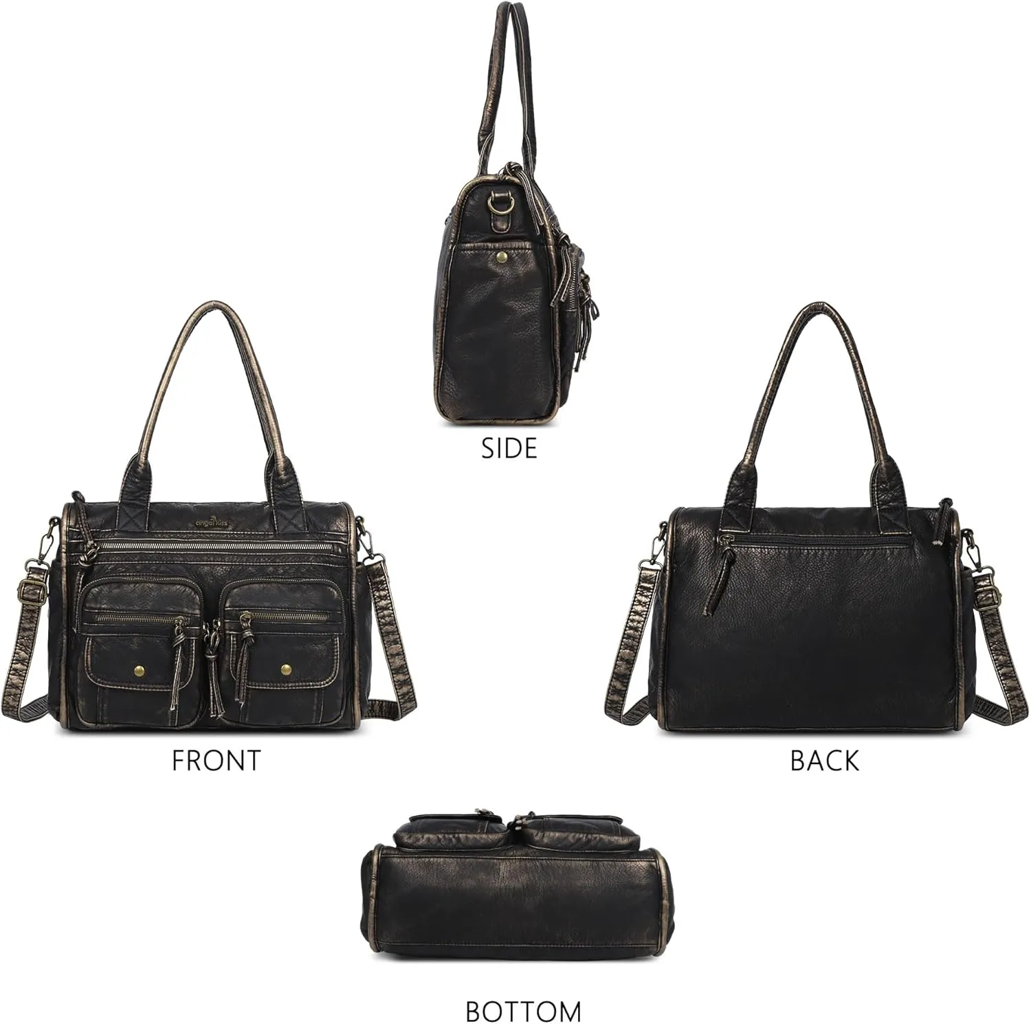 Angelkiss Purses and Handbag for Women Soft Leather Hobo Bags Satchel Shoulder Bags Ladies Tote Crossbody Bag