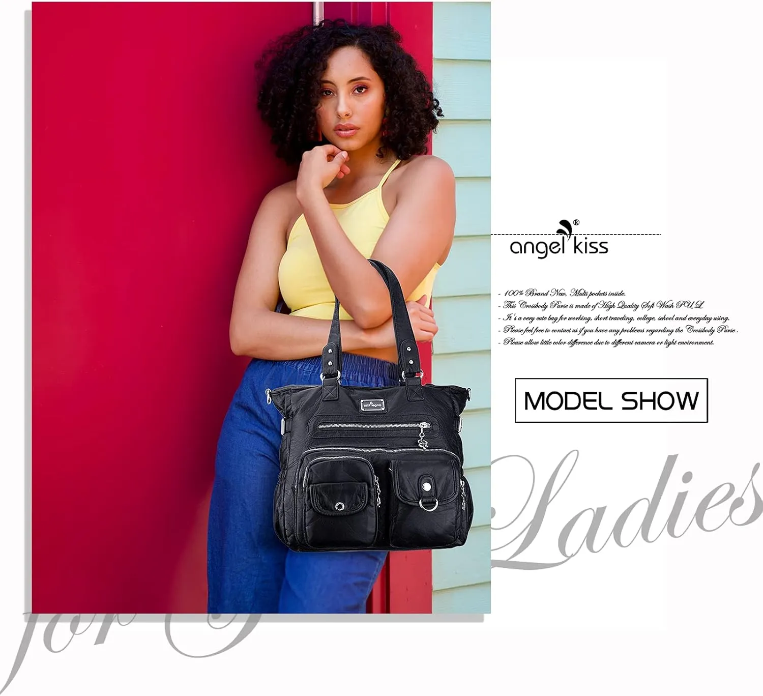 Angelkiss Purses and Handbag for Women Soft Leather Hobo Bags Satchel Shoulder Bags Ladies Tote Crossbody Bag