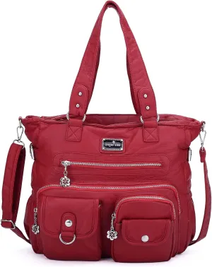 Angelkiss Purses and Handbag for Women Soft Leather Hobo Bags Satchel Shoulder Bags Ladies Tote Crossbody Bag