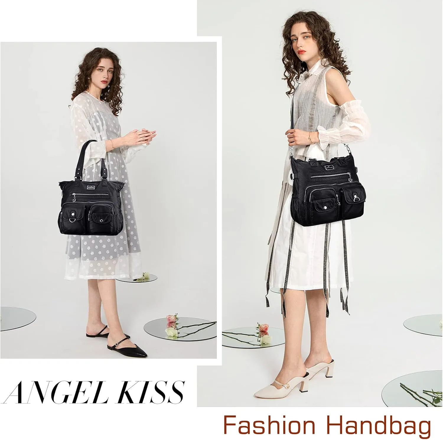 Angelkiss Purses and Handbag for Women Soft Leather Hobo Bags Satchel Shoulder Bags Ladies Tote Crossbody Bag