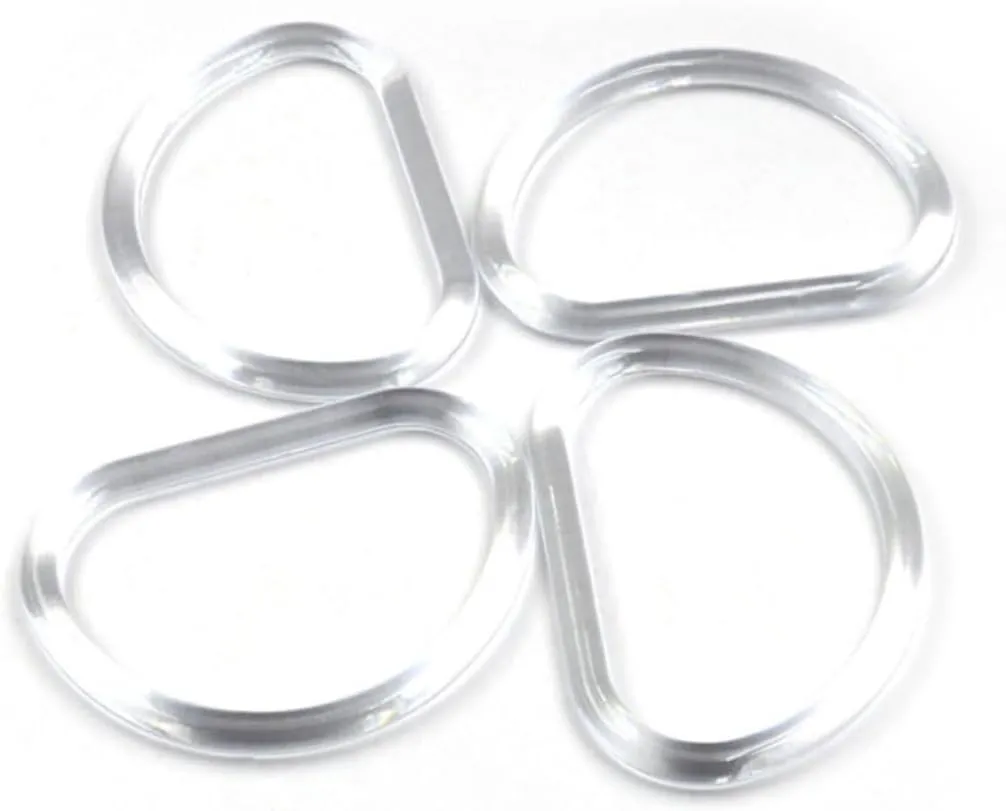 Angoily 10Pcs Transparent Plastic D Shaped Handbag Handles DIY Bag Frame Hangers for Crafting Replacement for Purse Accessories Lightweight and Easy to Install