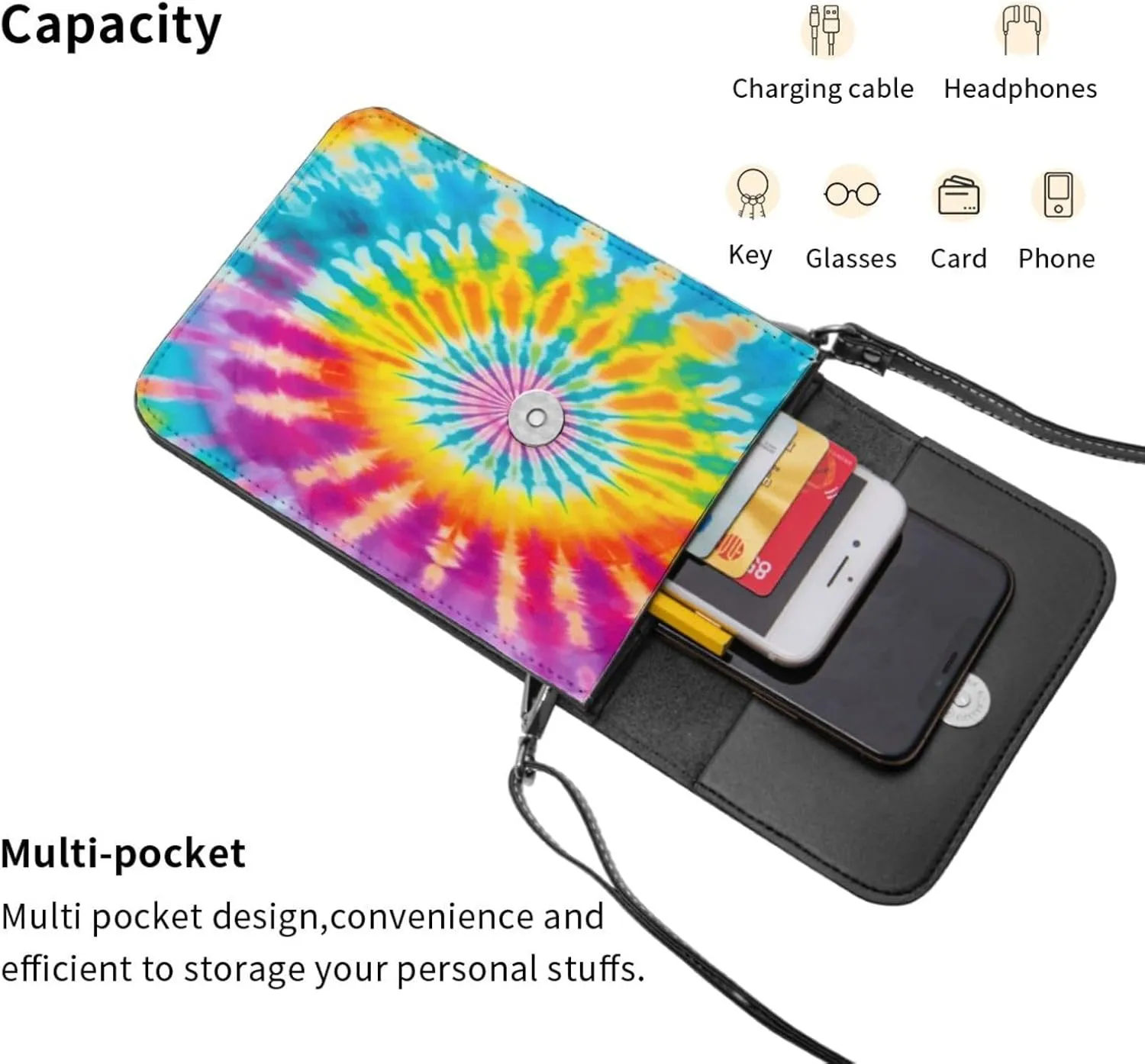 Animals Footprints Cat Dogs Leather Crossbody Phone Purse for Women Cute Wallet Bags Lightweight Mini Sling Bag