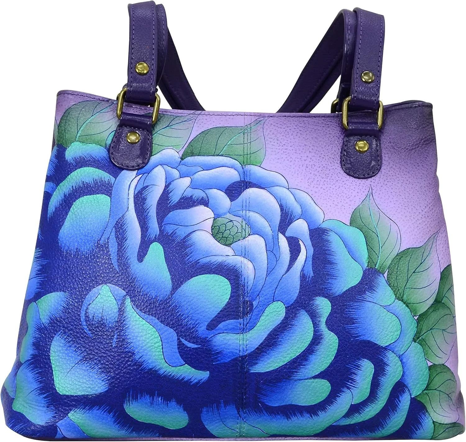 Anna by Anuschka Satchel Shoulder Handbag - Genuine Leather
