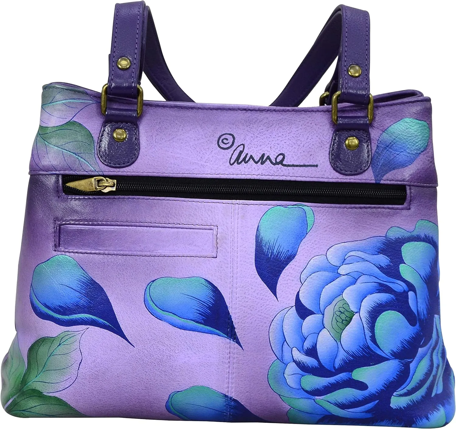 Anna by Anuschka Satchel Shoulder Handbag - Genuine Leather