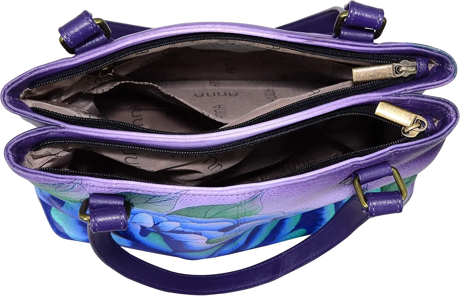 Anna by Anuschka Satchel Shoulder Handbag - Genuine Leather