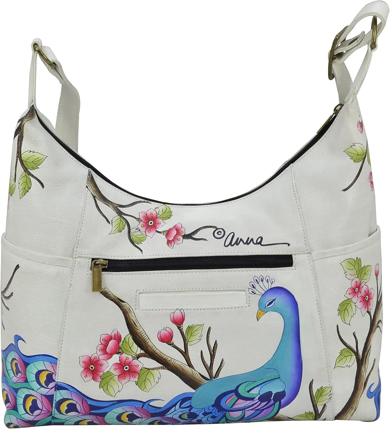 Anna by Anuschka Women's Leather Large Shoulder Hobo