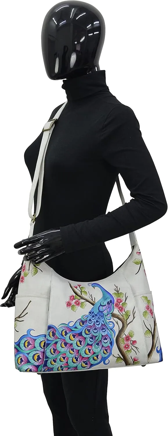 Anna by Anuschka Women's Leather Large Shoulder Hobo