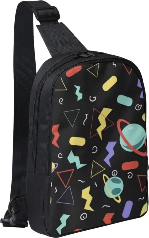 Arcade Carpet Sling Crossbody Backpack Bags Chest Bag Adjustable Sling Shoulder Bag For Cycling Camping Hiking Sports Travel Style40