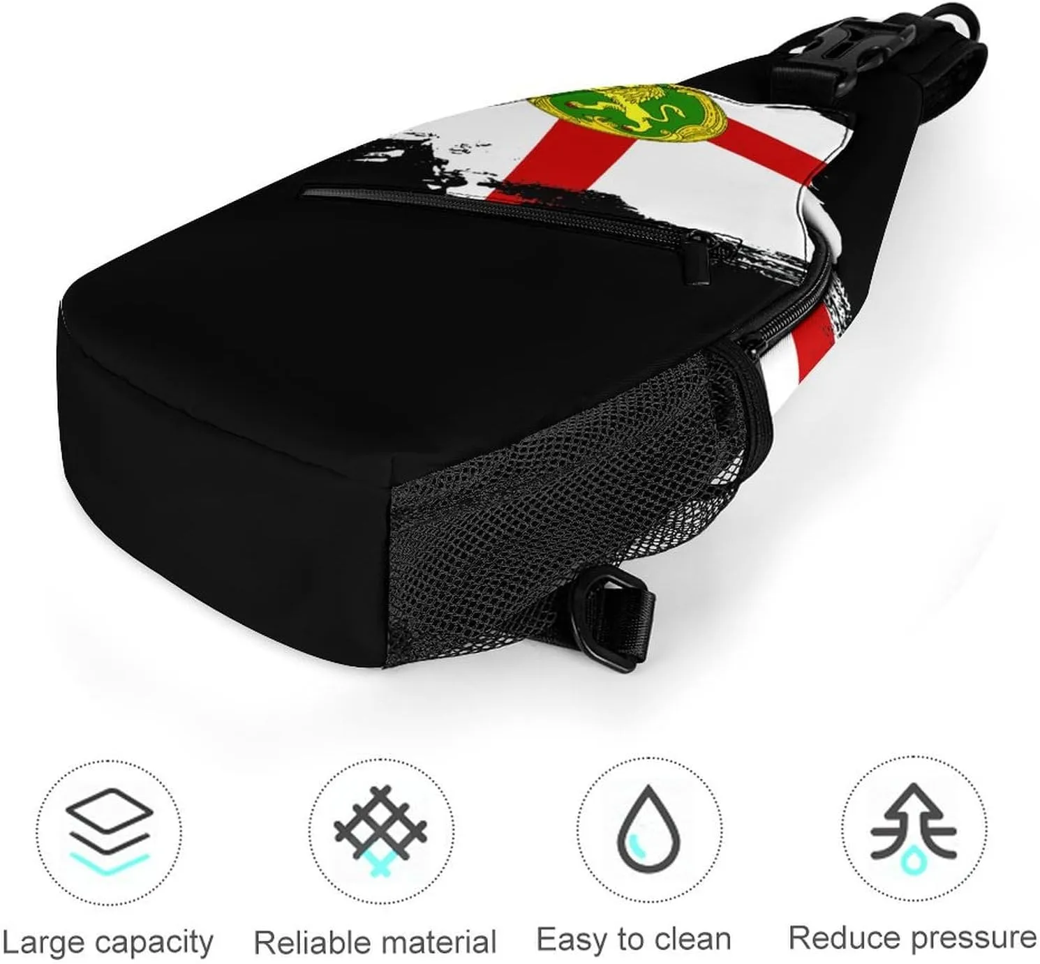 Armenian Flag Brush Stroke Sling Bag Crossbody Chest Bag Shoulder Bag For Travel Hiking Cycling Camping