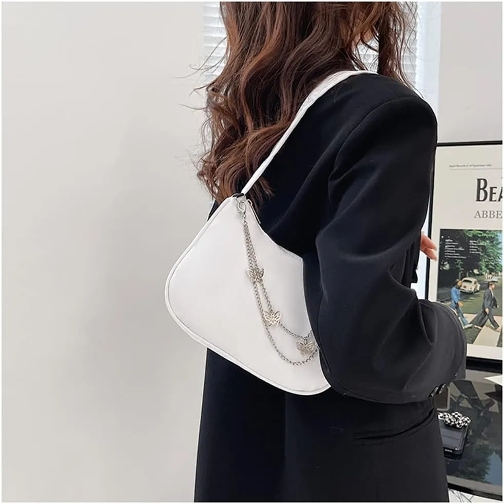 Armpit Purse Fashion Women Butterfly Chain Shoulder Underarm Bags Purses Handbags Elegant Nylon Hobo Bags