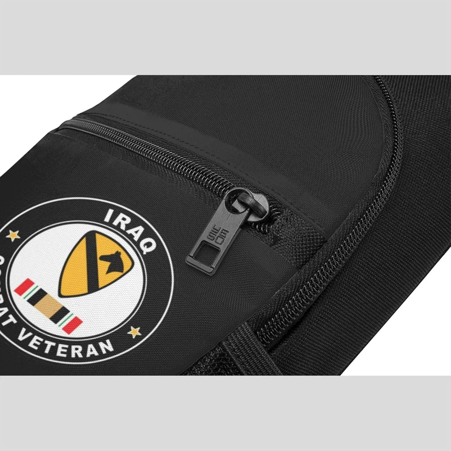 Army 1st Cavalry Division Iraq Combat Veteran Sling Bag Crossbody Backpack Shoulder Casual Daypack Bags for Men