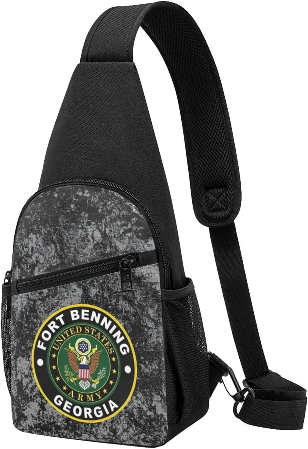 Army Fort Benning Army Base Georgia Sling Bag Crossbody Backpack Shoulder Casual Daypack Bags for Men