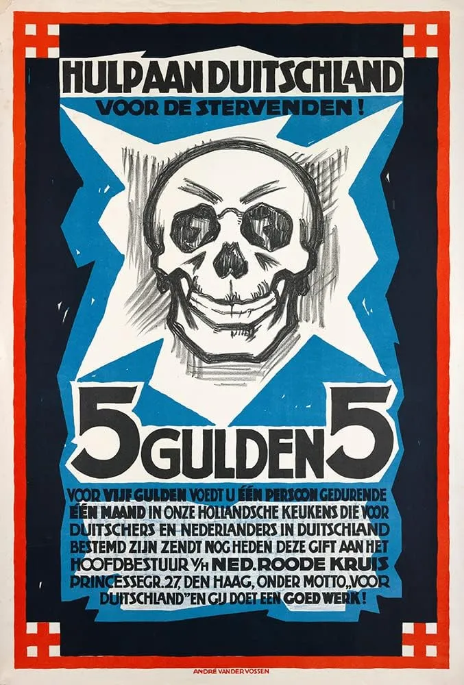 ArtDirect André van der Vossen 14x18 Gold Ornate Frame and Double Matted Museum Art Print Titled - 5Gulden5 (1922)