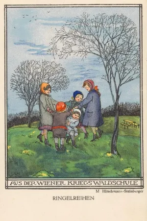 ArtDirect Marianne Hitschmann-Steinberger 13x18 Gold Ornate Frame and Double Matted Museum Art Print Titled - ‘From the Wiener Warwald School’, War Postcard (1915)