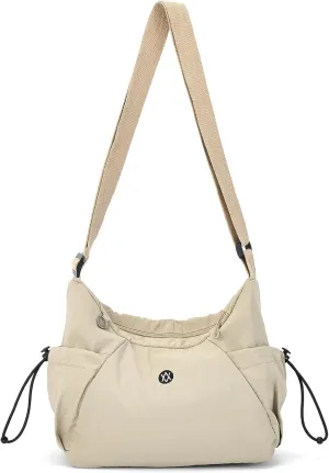 Axcone Hobo Bag for Women Nylon Crossbody Bag Multi-Pocket Sling Bag Roomy Lightweight Casual Shoulder Bag Adjustable Strap